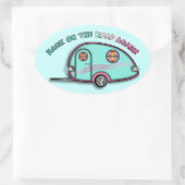 ティアドロップRVトレーラーステッカー 楕円形シール (バッグ)