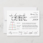 ティアド・ケーキのディスアセンブルの指示ミニマリスト サンキューカード (正面)