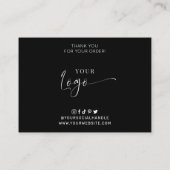 ティアド・ケーキ提供ガイドエレガントスクリプミニマルト 名刺 (裏面)