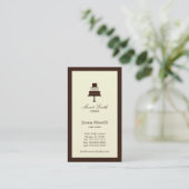 ティアド・ケーキ・ビジネス・カード – チョコレート 名刺 (スタンド正面)