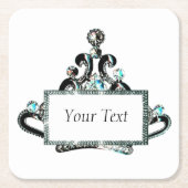ティアパーソナライズされたラ スクエアペーパーコースター (正面)
