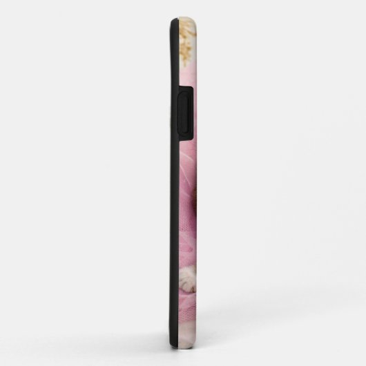 ティアラおよびピンクのきらめくチュチュの甘い子ネコ Case-Mate iPhoneケース (裏面/右)