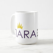 ティアラのロゴのコーヒー・マグ コーヒーマグカップ (正面左)