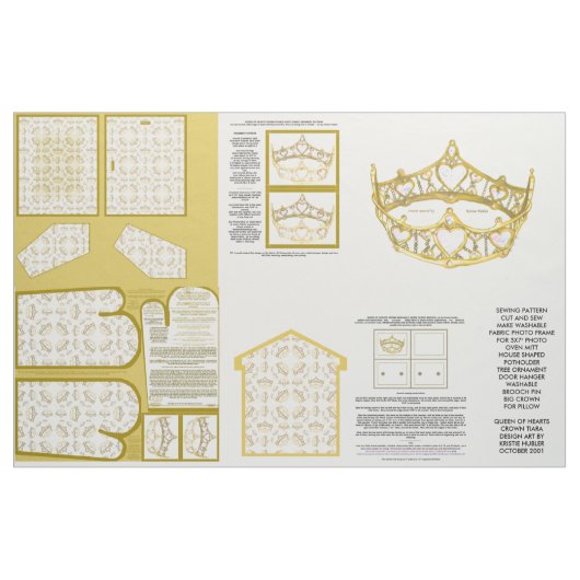 ティアラの王冠の裁縫パターンは生地を制作します ファブリック (ヤード)