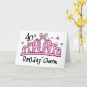 ティアラの第40誕生日の女王のLT カード (黄色い花)