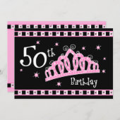 ティアラの第50誕生日 招待状 (正面/裏面)