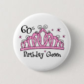 ティアラの第60誕生日の女王のLT 缶バッジ (正面)