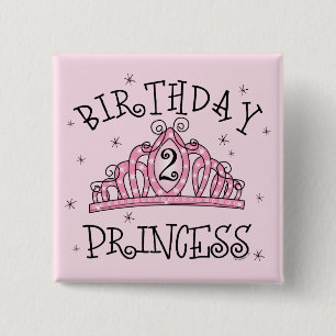 ティアラの誕生日のプリンセスの第2誕生日 缶バッジ