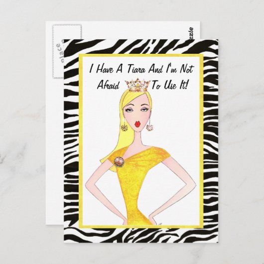 ティアラを持っているし、それを使うのが怖くない！ postcrd ポストカード (正面/裏面)