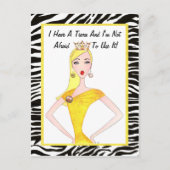 ティアラを持っているし、それを使うのが怖くない！ postcrd ポストカード (正面)