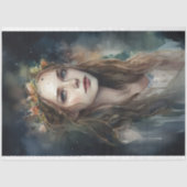 ティアラウォーター色の女性3 Decopage紙 薄葉紙 (正面)