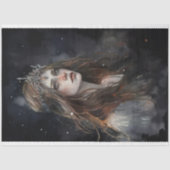 ティアラウォーター色1デクページ紙の女性 薄葉紙 (正面)