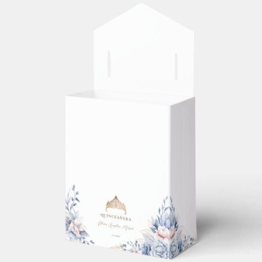 ティアラエレガント金ゴールドブルーバラキンセアニラ フェイバーボックス (見開き)