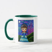 ティアラキャッスルマグを着たかわいいシンデレラ人形 マグカップ (左)