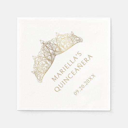 ティアラクラウンエレガントキンセアニェラ スタンダードカクテルナプキン (正面)