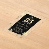 ティアラグリッターハイトダイヤモンドスワーズ50誕生日 アクリル招待状 (レイダウン)