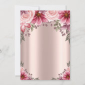 ティアラストリングライツフラワーズバラ金ゴールドキンセアニラ 招待状 (裏面)