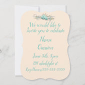 ティアラダイヤモンドフローラ及びレースミントクリームティール(緑がかった色) 招待状 (裏面)