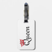 ティアラパーソナライズされたラゲッジタグ(クイーン) ラゲッジタグ (裏面縦)