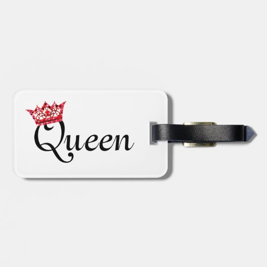 ティアラパーソナライズされたラゲッジタグ(クイーン) ラゲッジタグ (裏面横)