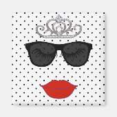 ティアラパーティーイワン衣服マイティアラ水玉模様パーティー マグネット (正面)