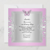 ティアラピンクバタフライキンセアニェラ15日パーティー 招待状 (裏面)