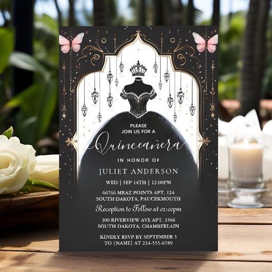 ティアラファミリーラテンアメリカ系女性ガーリースペインのキンセアニェラ 招待状