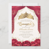 ティアラフローラレッドモダンキンセアニェラ 招待状 (正面)