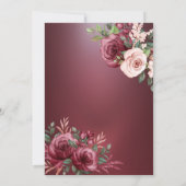 ティアラブルゴーニュバラフラワーズキンチェニェラ 招待状 (裏面)