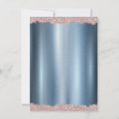 ティアラブルーエレガントメタリックキンセアニラ 招待状 (裏面)