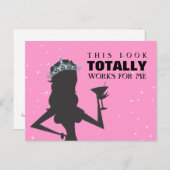 ティアラプリンセスとカクテルハガキおもしろいー ポストカード (正面/裏面)