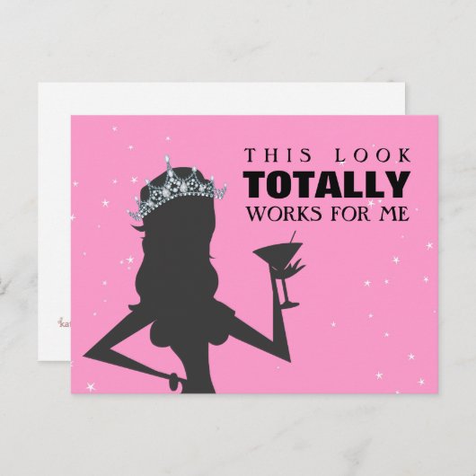 ティアラプリンセスとカクテルハガキおもしろいー ポストカード (正面/裏面)