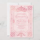 ティアラプリンセスピンクフェアユタリーフォトキンセアニェラ 招待状 (正面)