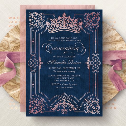 ティアラプリンセスピンクフェアユタリーフォトキンセアニェラ 招待状