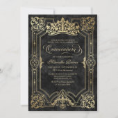 ティアラプリンセスブラックフェアユタールフォトキンセアニェラ 招待状 (正面)