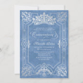 ティアラプリンセスブルーフェアユタールフォトキンセアニェラ 招待状 (正面)