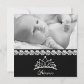 ティアラプリンセスベビーの誕生のお知らせ 案内状 (正面)