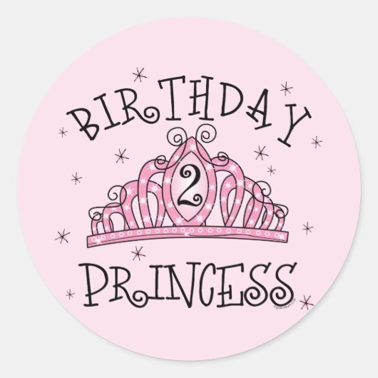 ティアラプリンセス2nd Birthday ラウンドシール (正面)