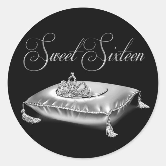 ティアラプリンセスSweet sixteenシール ラウンドシール (正面)