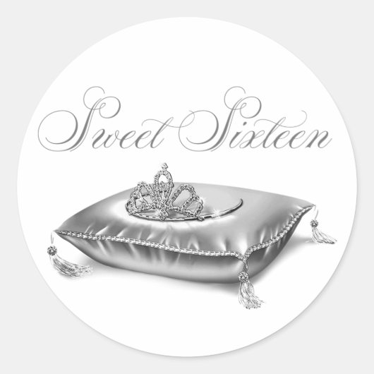 ティアラプリンセスSweet sixteenシール ラウンドシール (正面)