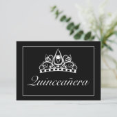 ティアラミニマモダンリストホワイトブラックキンセアネラ 出欠カード (スタンド正面)