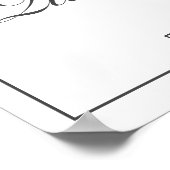 ティアラミニマリストホワイトキンセアニェラウェルカムサイン ポスター (角)