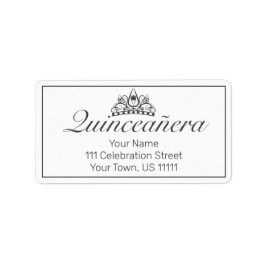 ティアラミニマルモダンリストホワイトキンセアニラアドレス ラベル