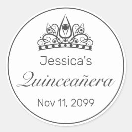 ティアラミニマルモダンリストホワイトブラックキンセアニェラ ラウンドシール