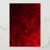 ティアラモダンフローラレッド金ゴールドキンセアニェラフォイルインヴィ 箔招待状 (裏面)