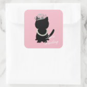 ティアラ猫シャワー ピンクシャワーパーティー スクエアシール (バッグ)