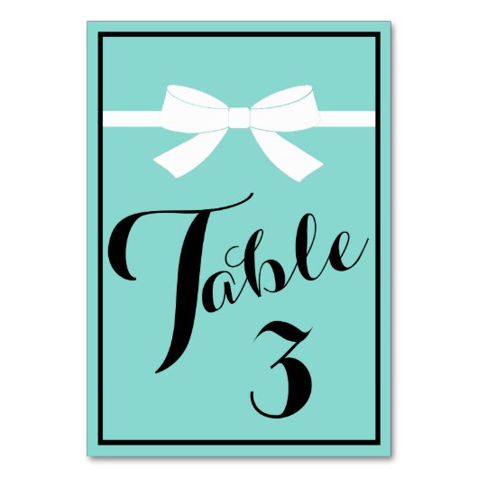 ティアラ花嫁ティール(緑がかった色)ブルーシャワーセンターピースパーティー テーブルナンバー (正面)
