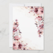 ティアラ赤面ピンクローズダイアモンズドレスキンセアニラ 招待状 (裏面)