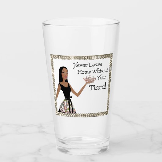 「ティアラ離れを抜いて家に帰るな！」 タンブラーグラス (正面)