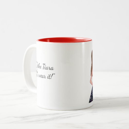 ティアラ離れ無しで家に帰るな!2トーンのコフ ツートーンマグカップ (正面左)